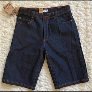 RNR Jean shorts with orange thread
